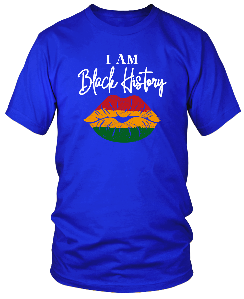 I AM BLACK HISTORY LIPS T-SHIRTS