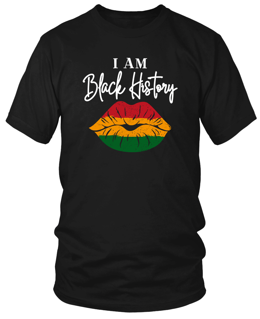 I AM BLACK HISTORY LIPS T-SHIRTS