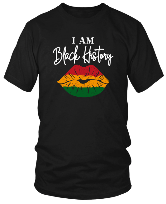 I AM BLACK HISTORY LIPS T-SHIRTS