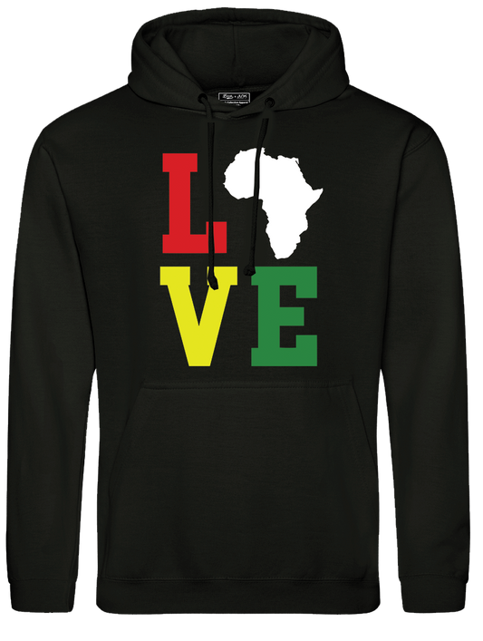 Love 2 Africa Black Hoodie