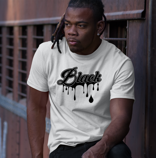 Black Drip T-Shirt (White)