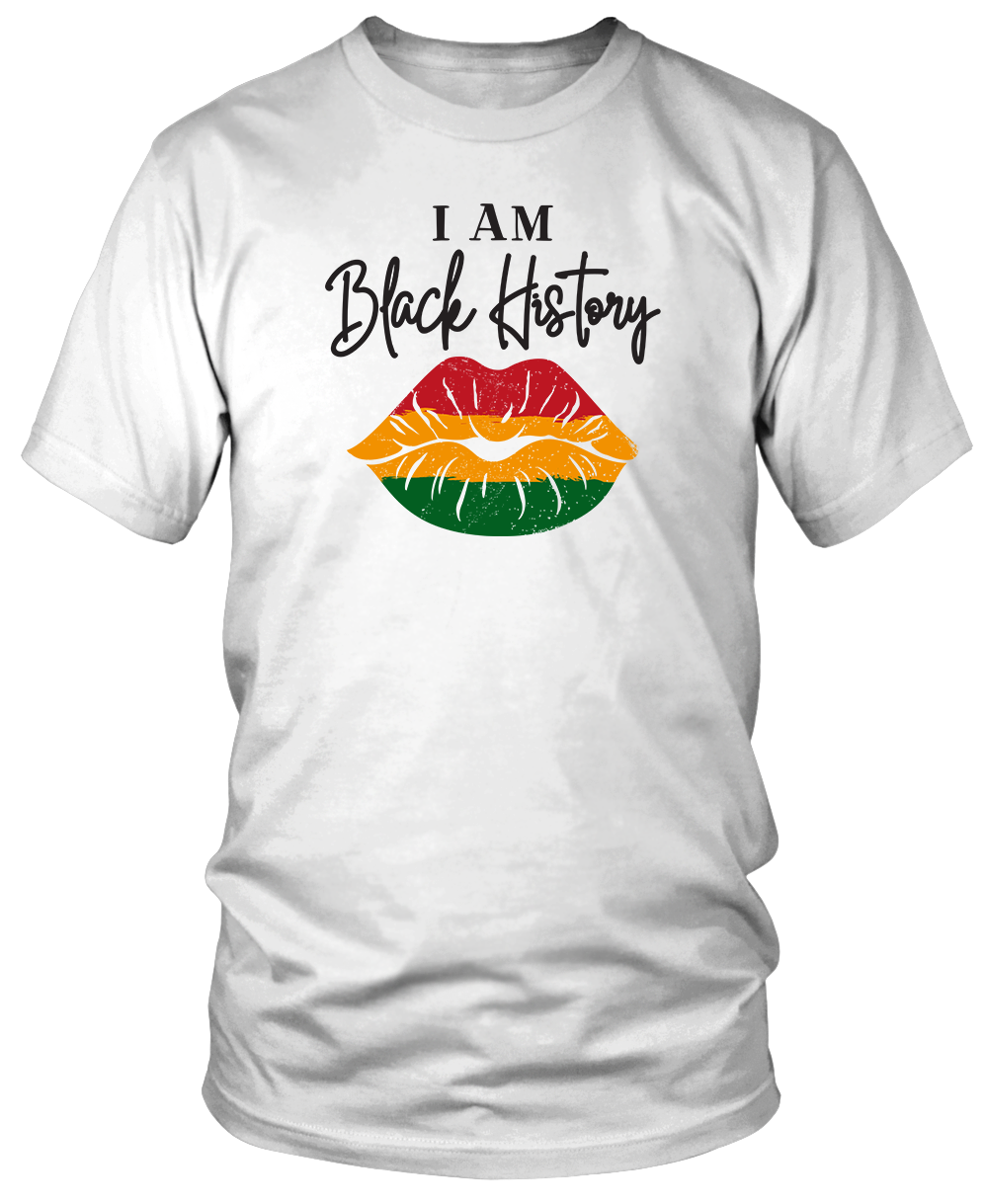 I AM BLACK HISTORY LIPS T-SHIRTS